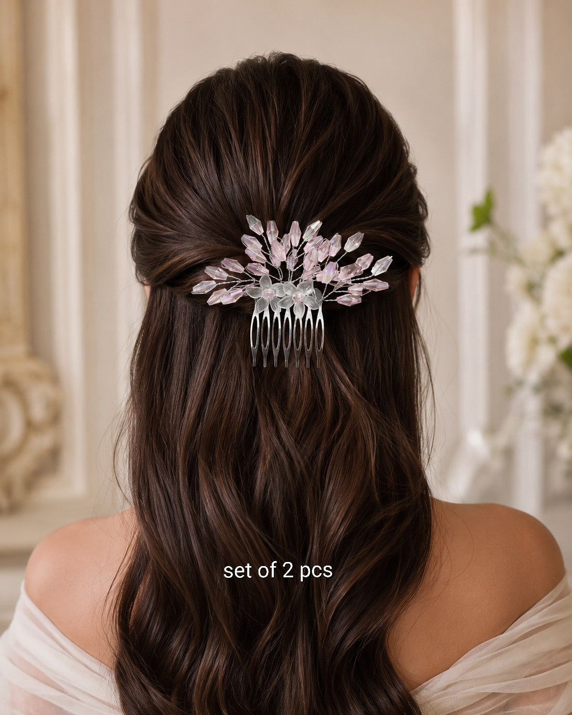 Set of 2 pcs Hair Brooch Comb