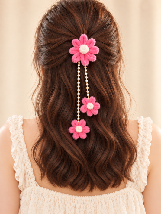 Hanging Pink flower clip set of 2
Pipe cleaner matireal