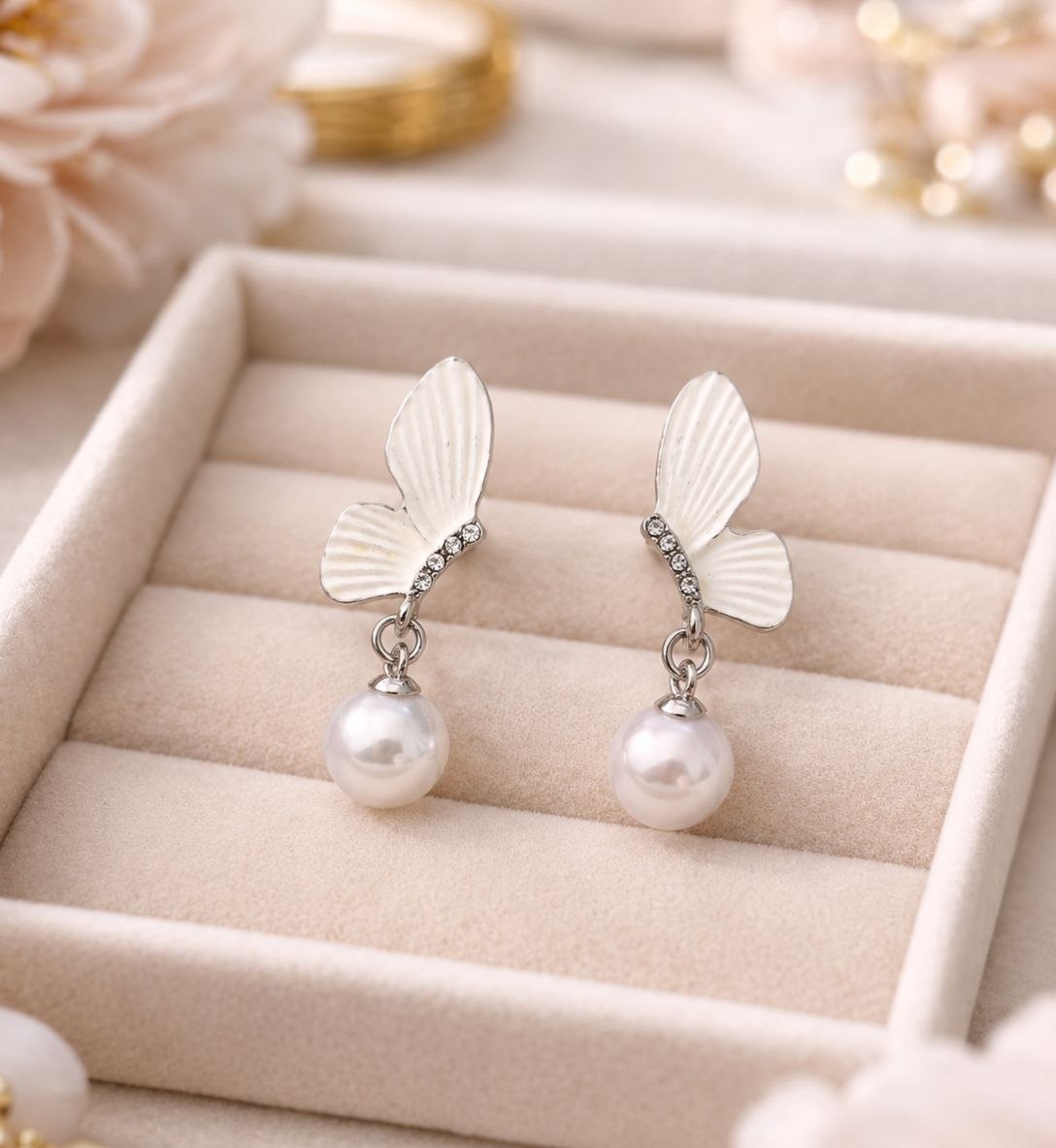 Korean Half Butterfly Earring