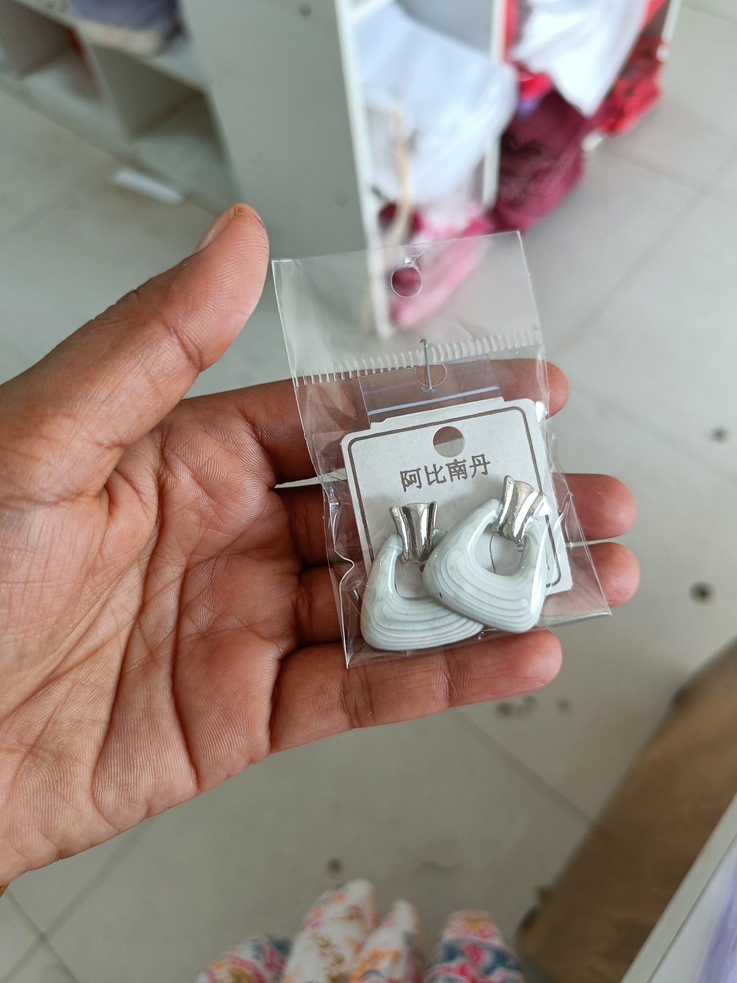 Korean triangle shape earring