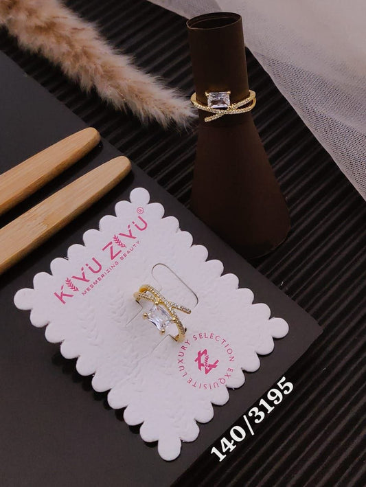 Kiyu Ziyu Anti Tarnish Princess Cut Zircon Ring