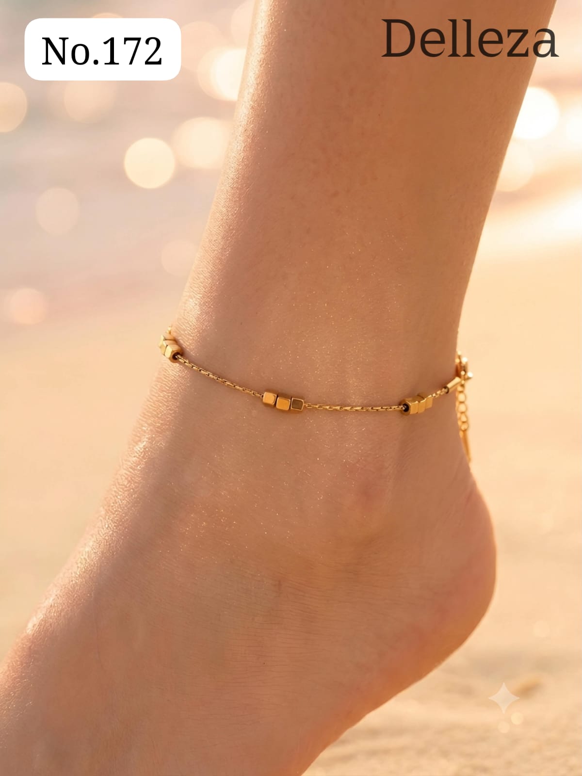 Anti tarnished one side anklet
