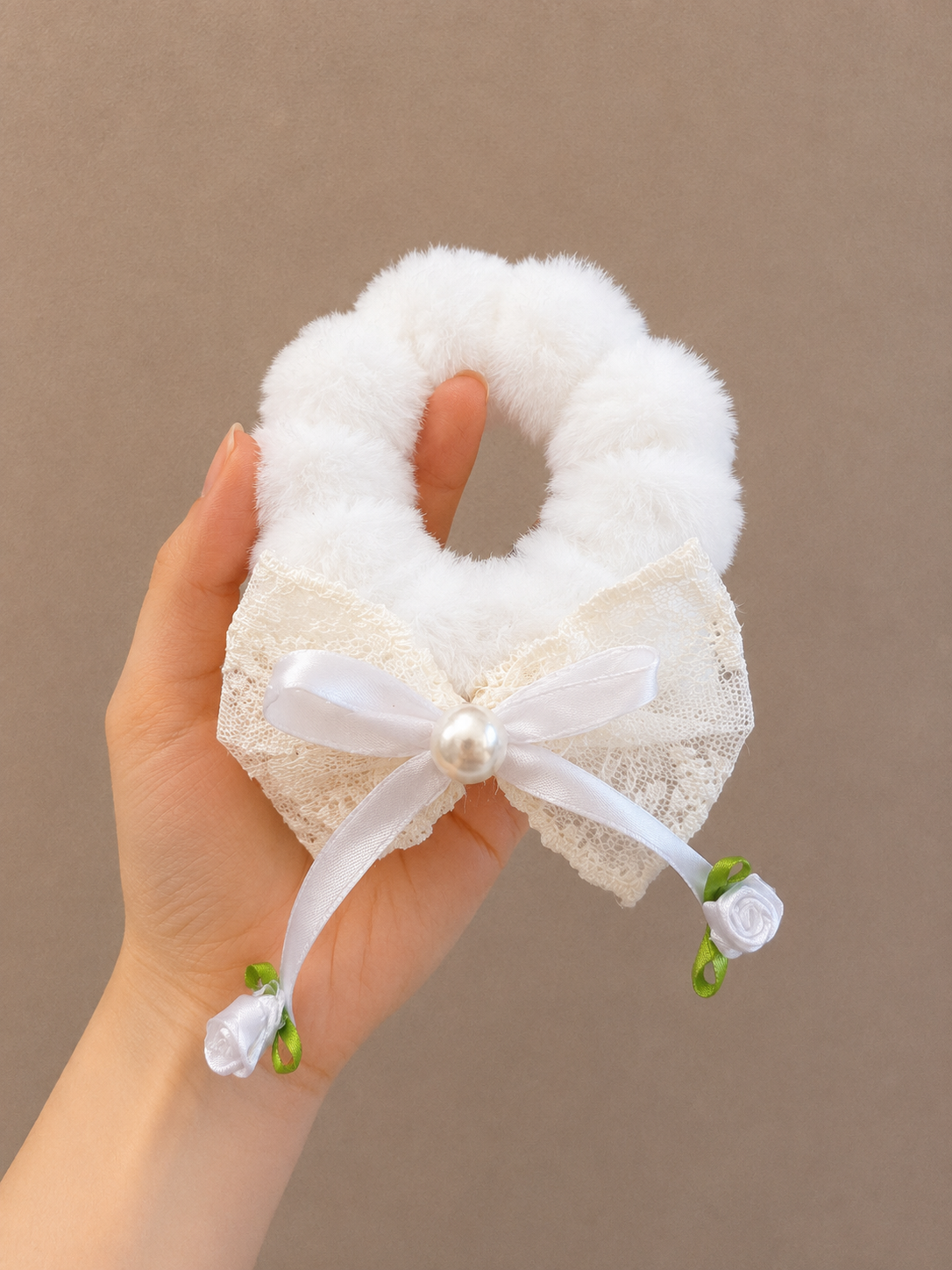 Set of 6 pcs Cute Fluffy Hair Scrunchies Soft Elastic Hair Ties