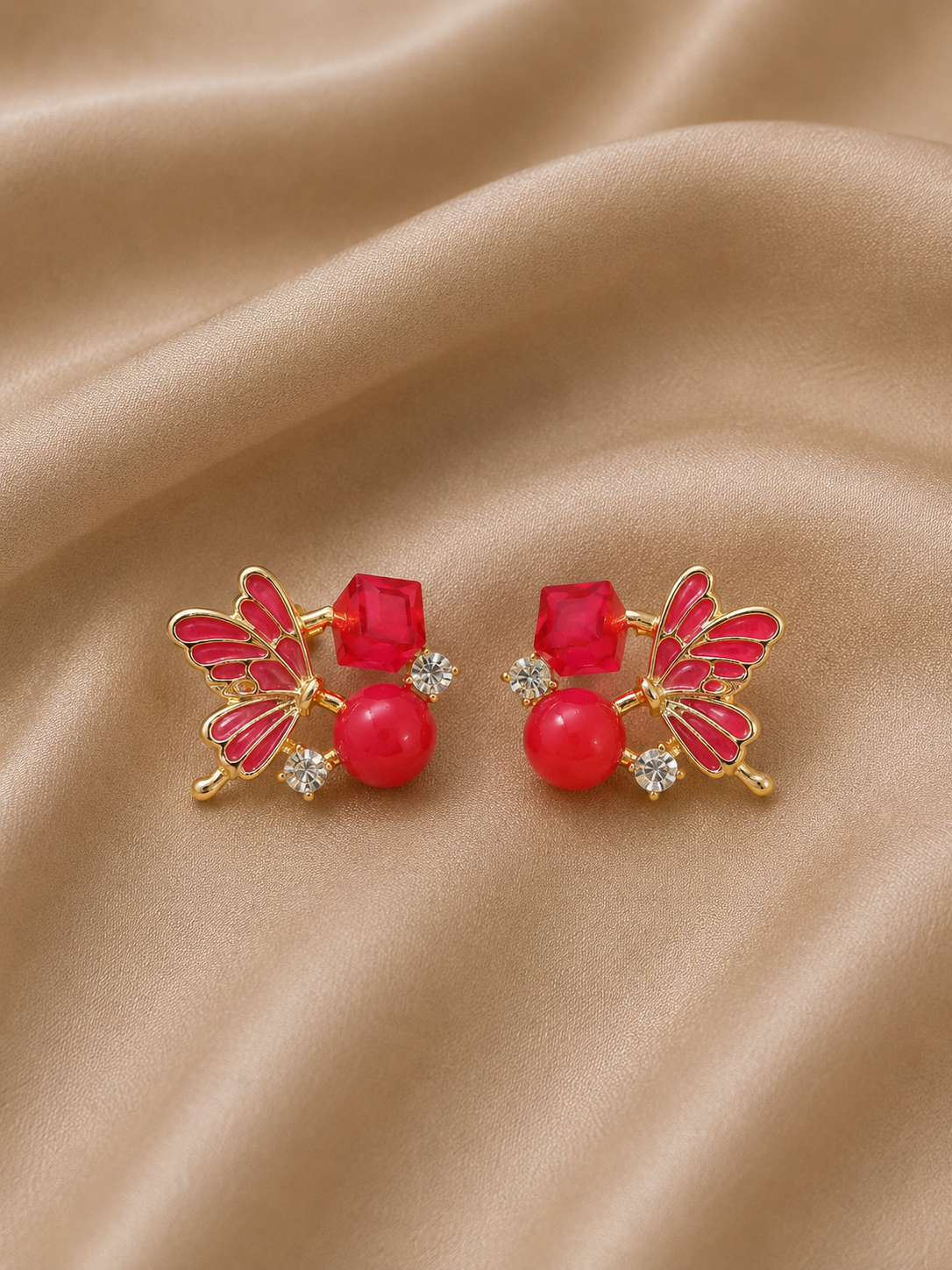 Korean Design Cute Butterfly Colourful Drop Earring