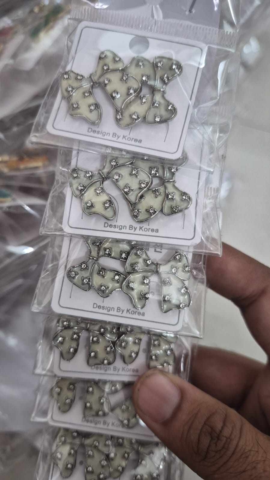 Cute White bow earrings