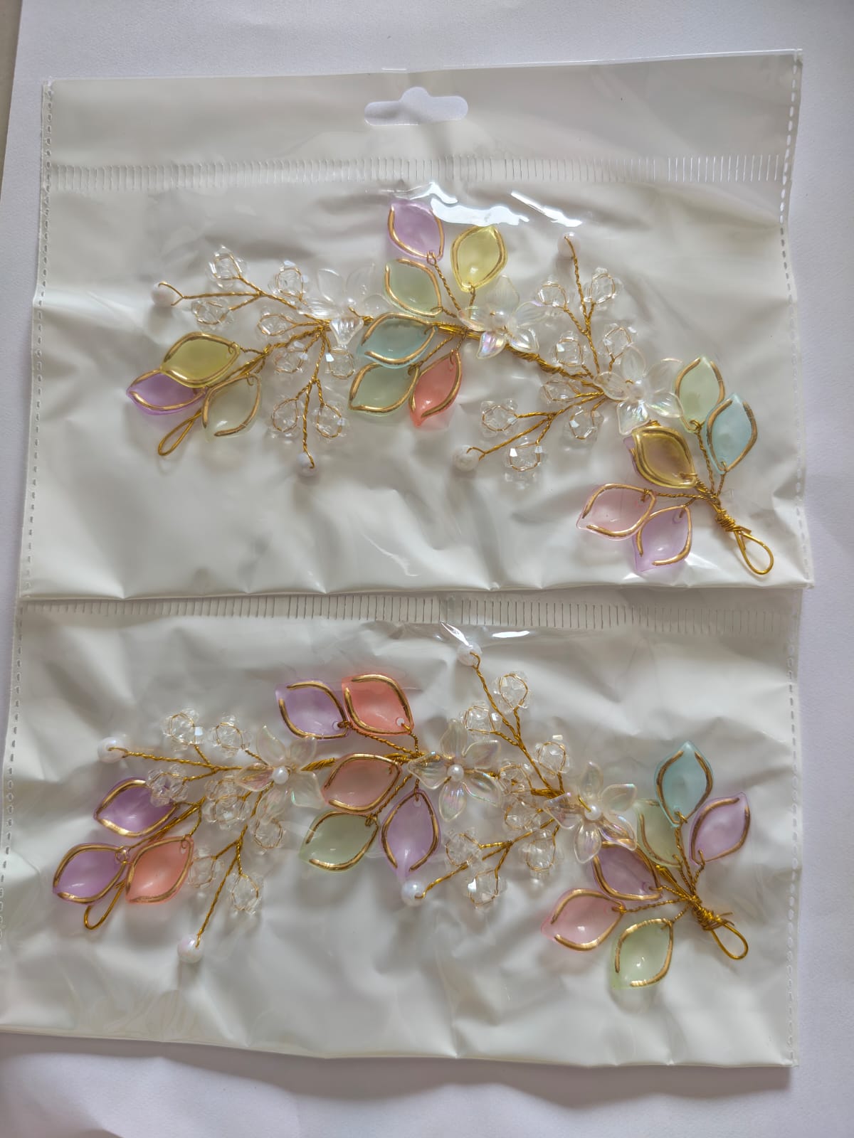 Multi colour hair broach set of 2 pcs