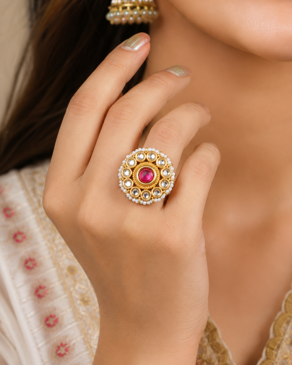 Traditional Ruby & Emerald Statement Ring