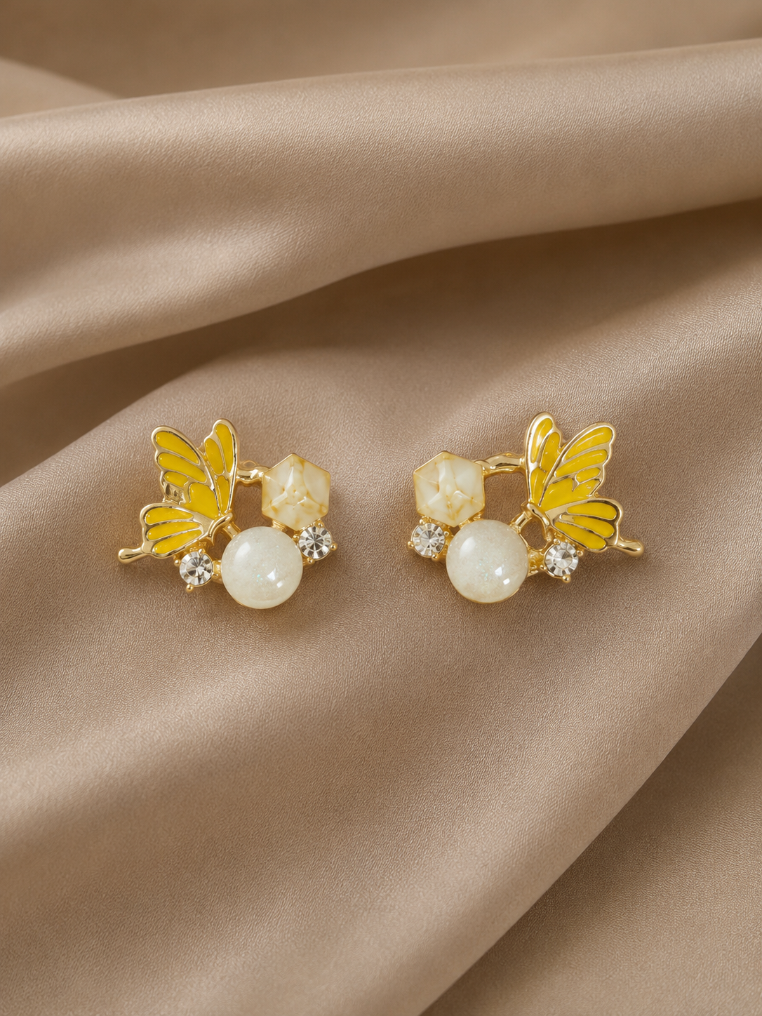 Korean Design Cute Butterfly Colourful Drop Earring