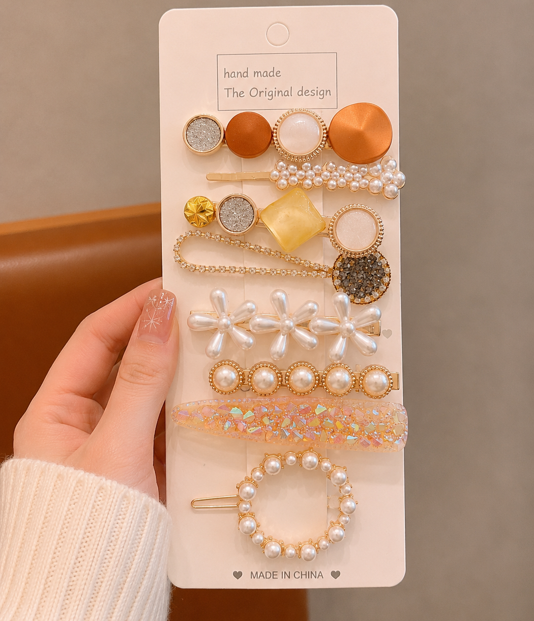Trendy Stylish Hair Clip Card Set