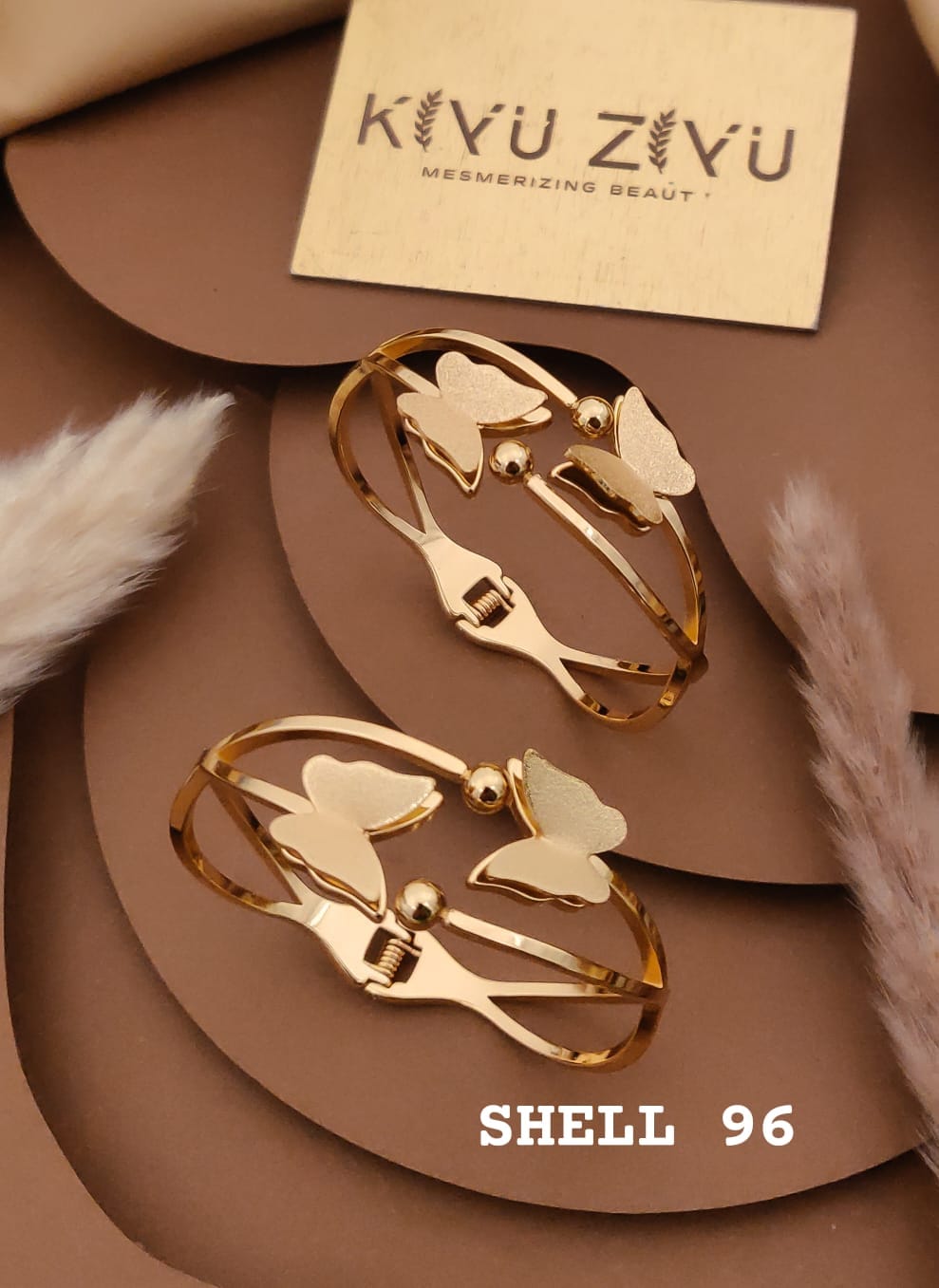 Butterfly design with matte-finished kiyu ziyu regular size anti tarnished bracelet