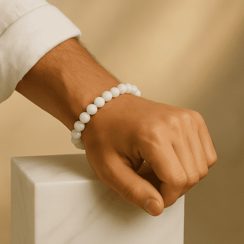 Moon stone elastic bracelet