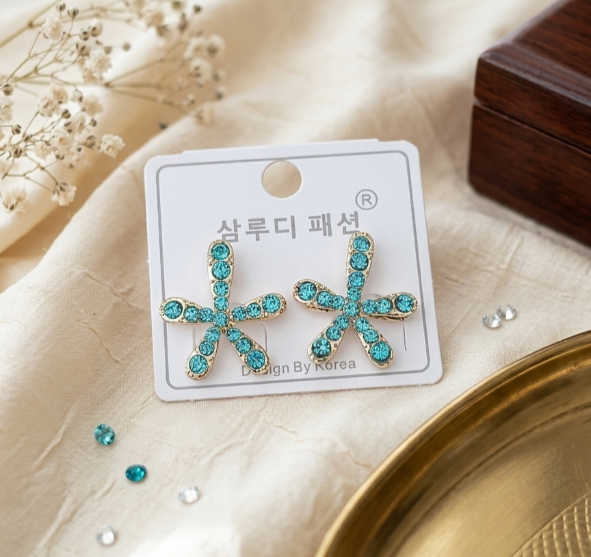 Flower stud earring set from shuma jewellers