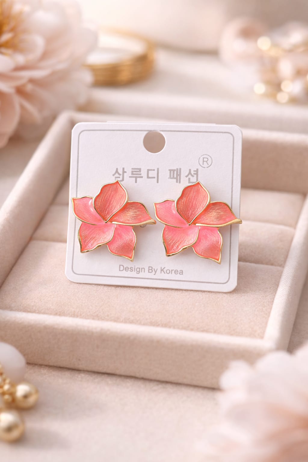 Korean Flower Stud Stylish Earrings for Women & Girls