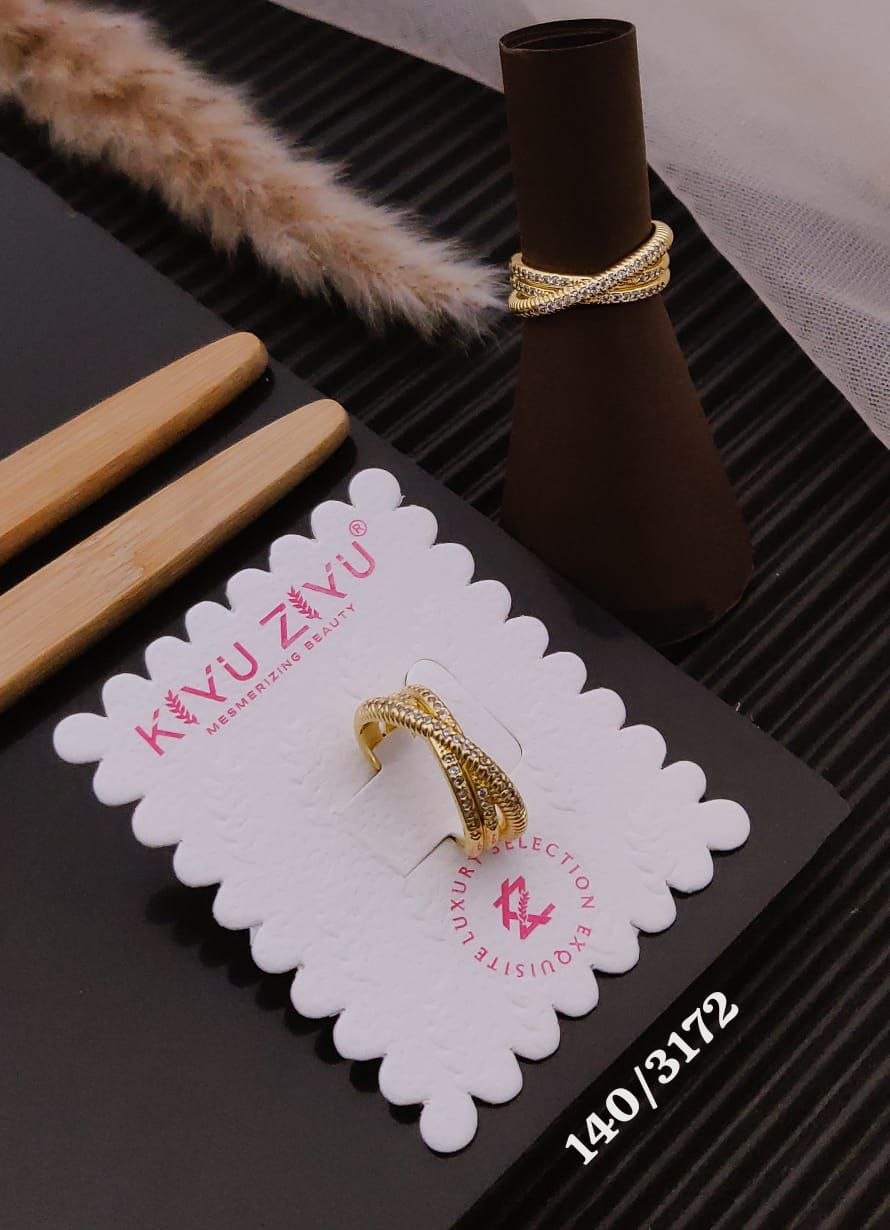 Kiyu Ziyu Anti Tarnish Braided Zircon Ring