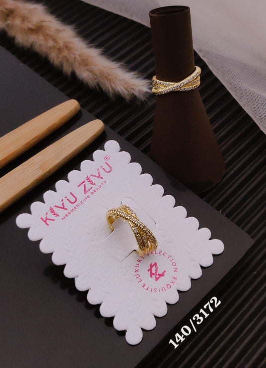 Kiyu Ziyu Anti Tarnish Braided Zircon Ring