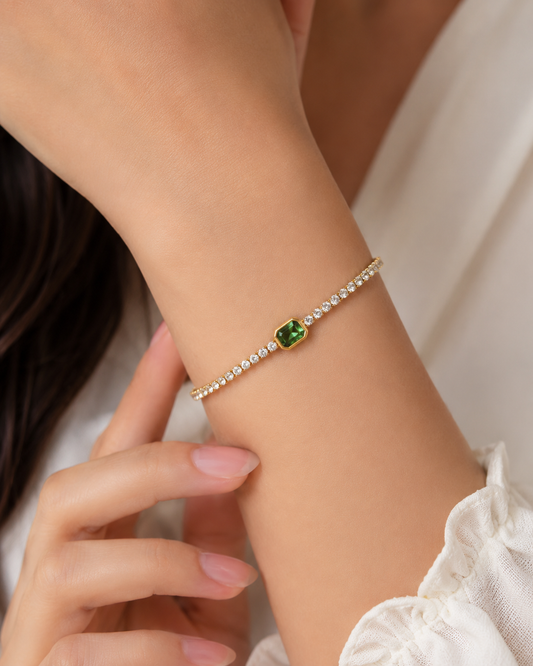 Anti tarnish diamond bracelet
