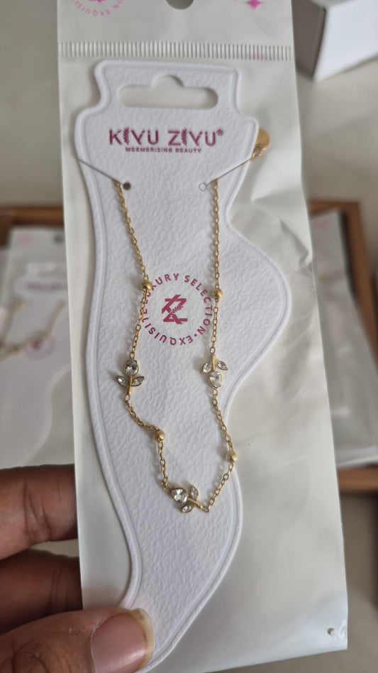 Kiyu ziyu anti tarnished tulip anklet 1 pcs