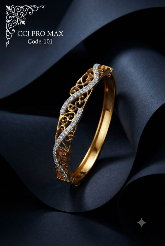 openwork filigree design anti tarnished regular size bracelet