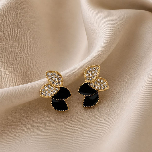 Korean Black Earring