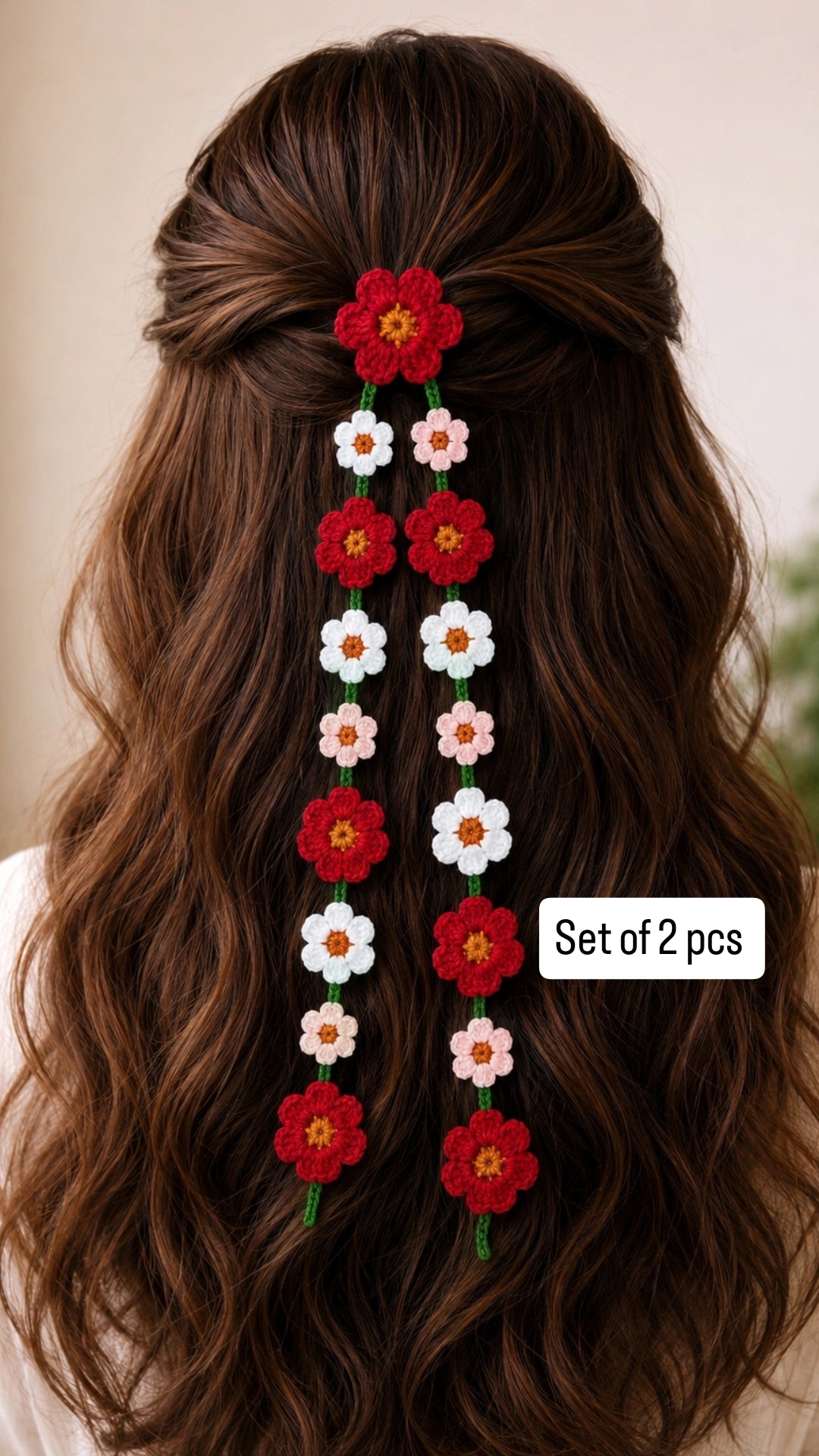Set of 2 pcs crochet hair parandi
Handmade premium quality