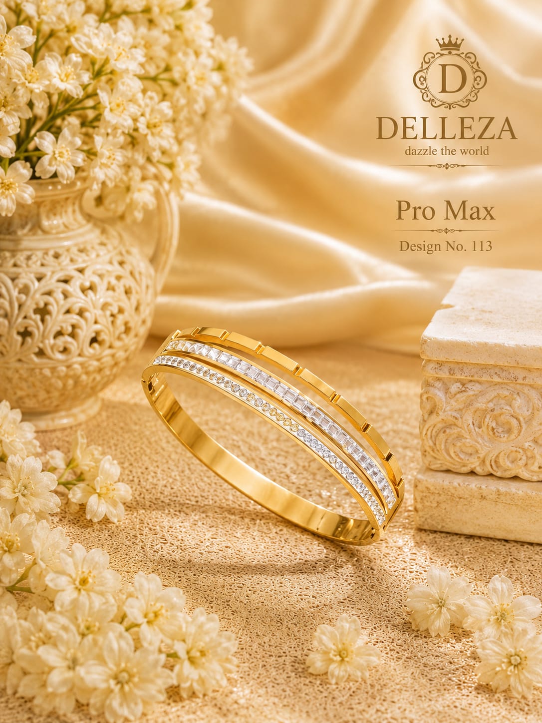 Anti-Tarnish Dual Crystal Line Bracelet