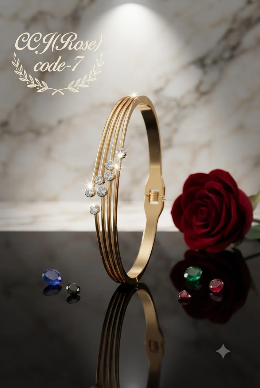 4 layer with cubic zirconia regular size anti tarnished bracelet