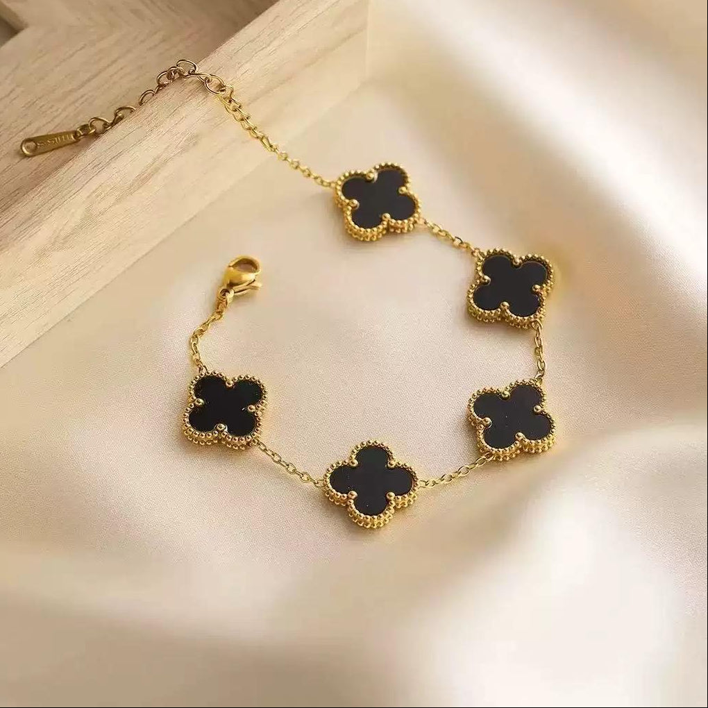 Anti-Tarnish  Clover Charm Bracelet