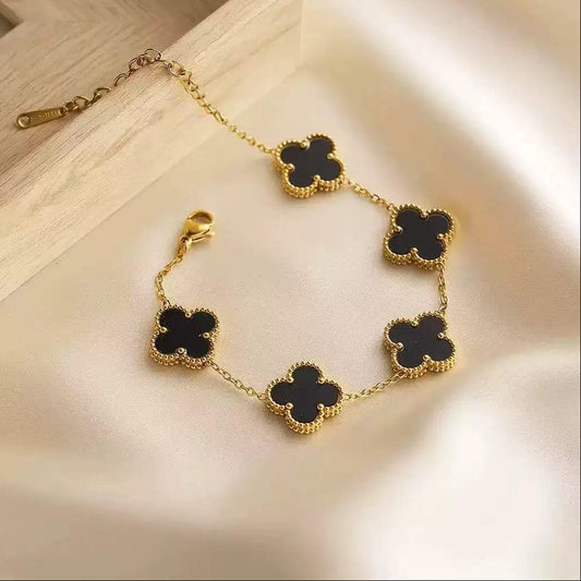Anti-Tarnish  Clover Charm Bracelet