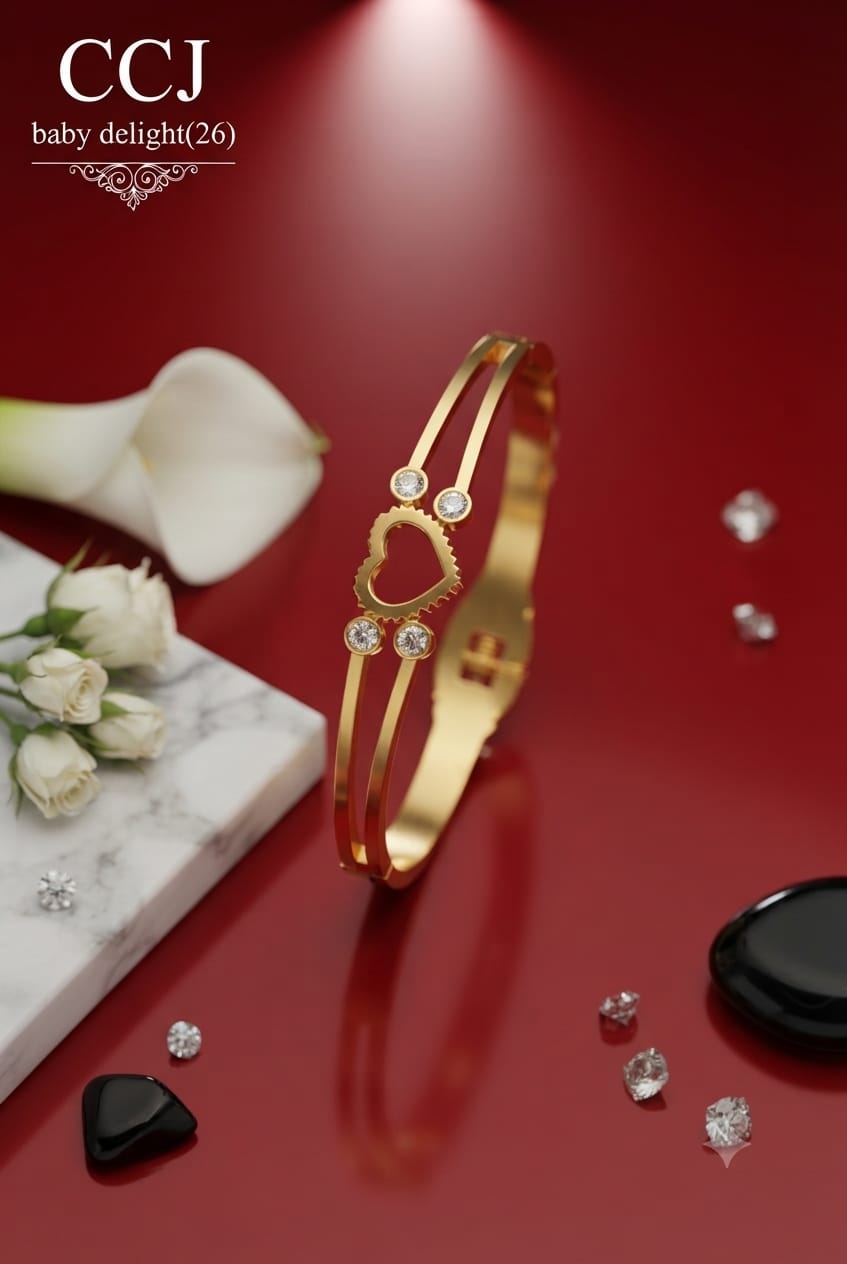 Anti Tarnish Heart Shape baby size Bracelet