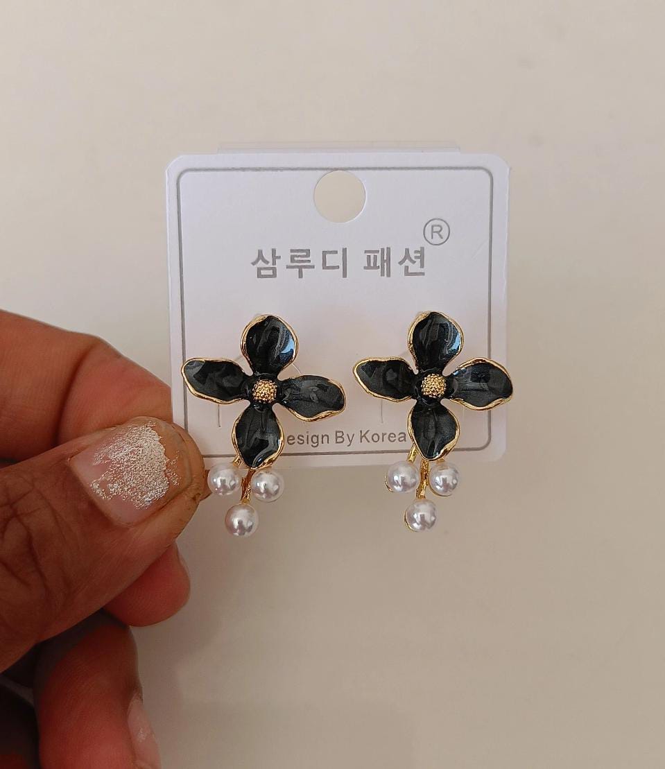 Cute Flower Drop Korean Earring