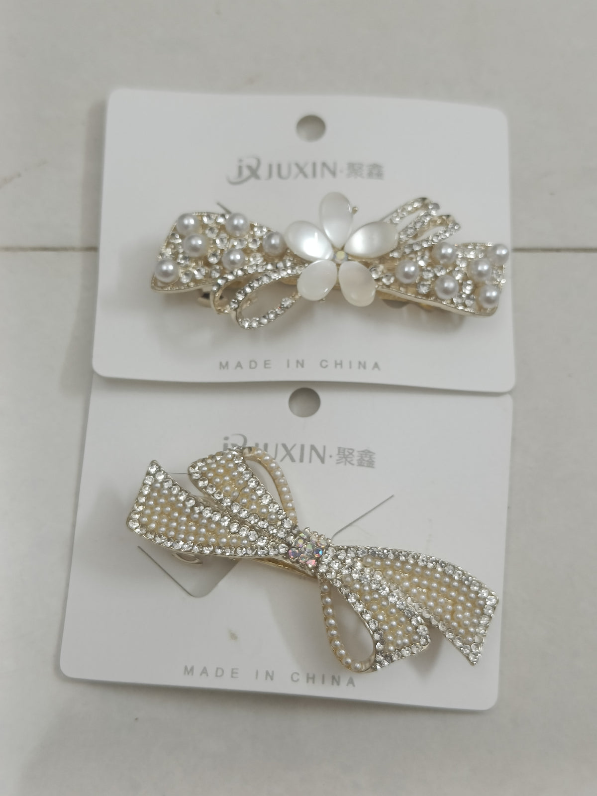 Elegant Pearl Petal Hair Clips – Set of 2