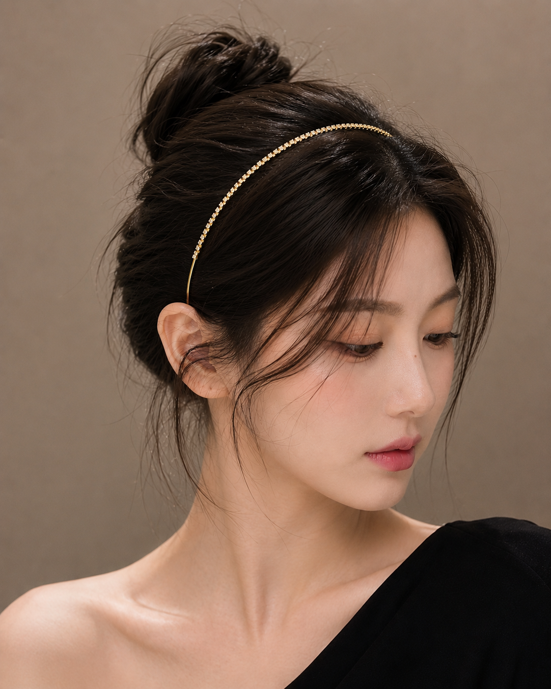 Diamond metal hair band