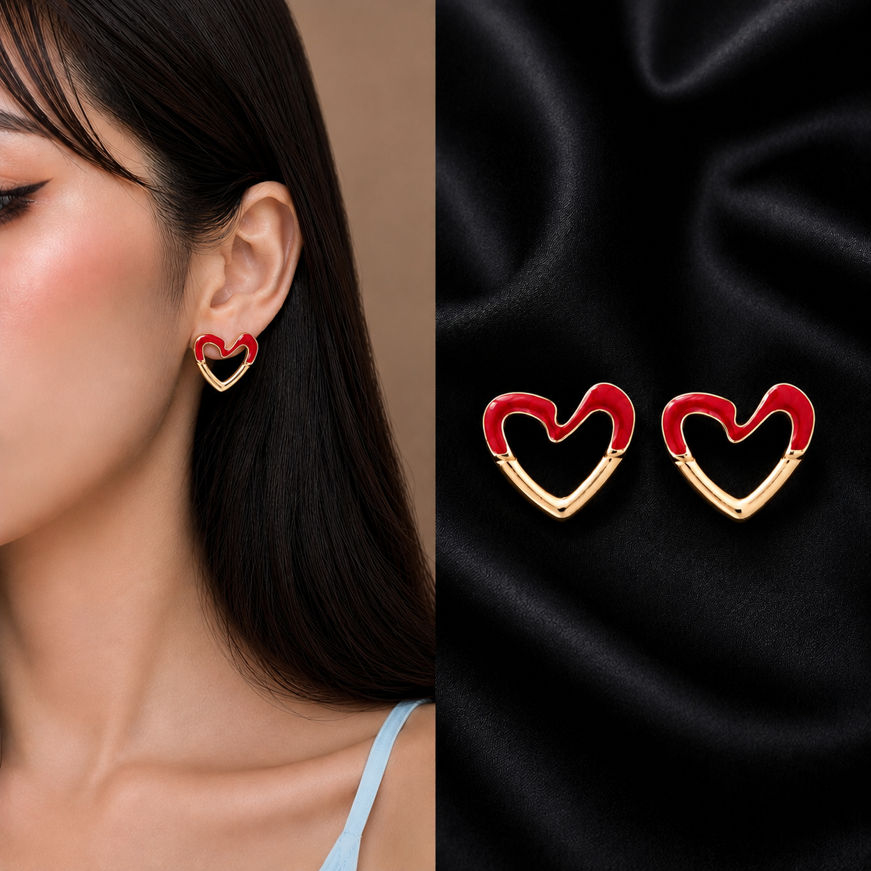 Korean Design Cute Heart Shaped Earring