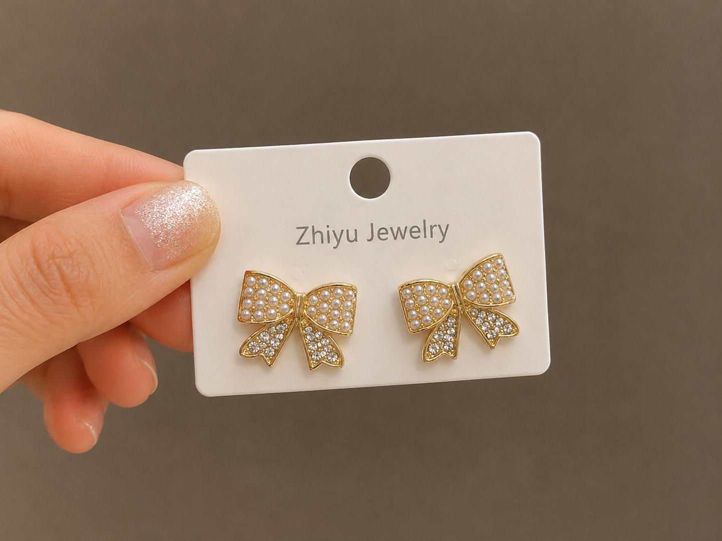 Korean Design Cute White Bow  Earring