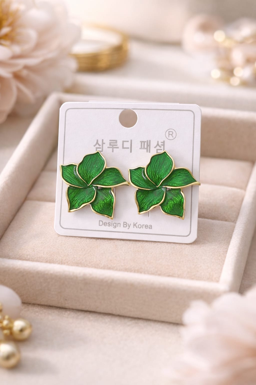 Korean Flower Stud Stylish Earrings for Women & Girls