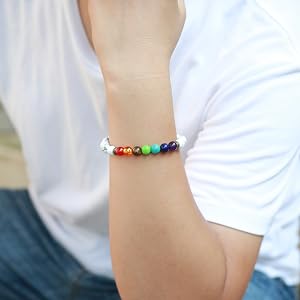 Colorful Beaded elastic Bracelet