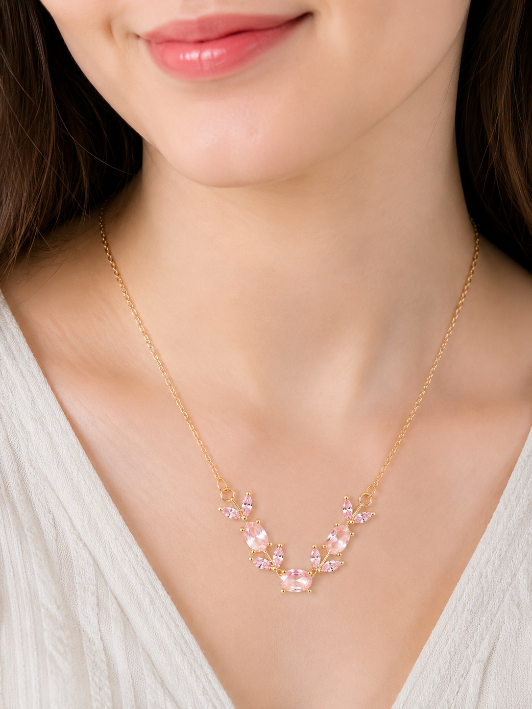 Anti tarnished tulip necklace kiyu ziyu brand