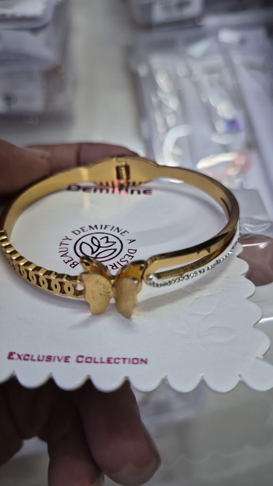 Golden butterfly statement Bracelet anti tarnished
