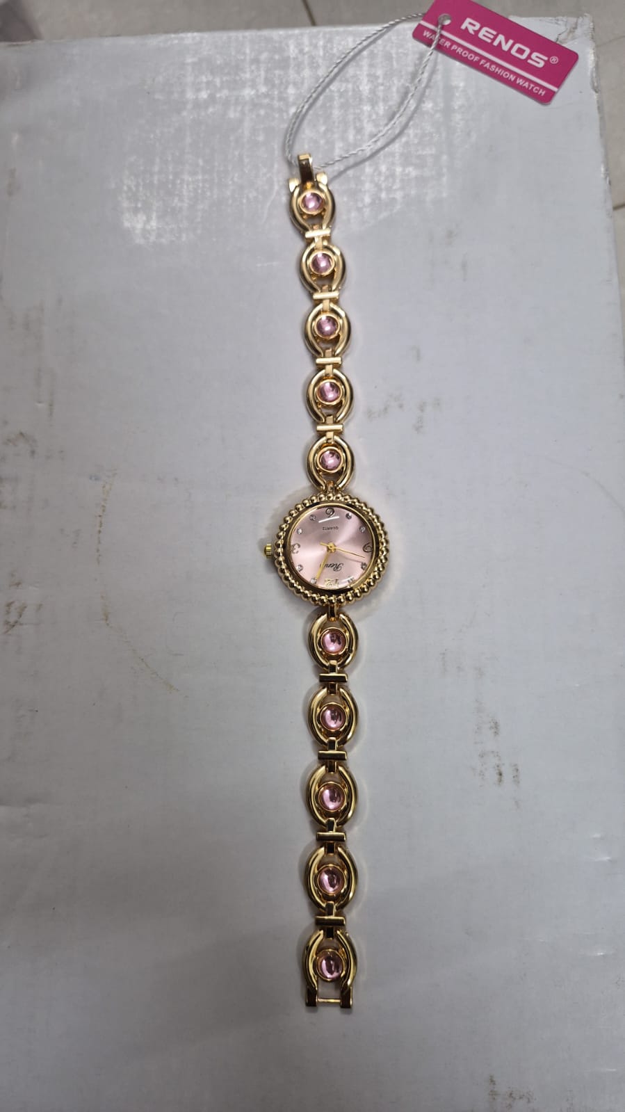 Anti tarnished pink watch