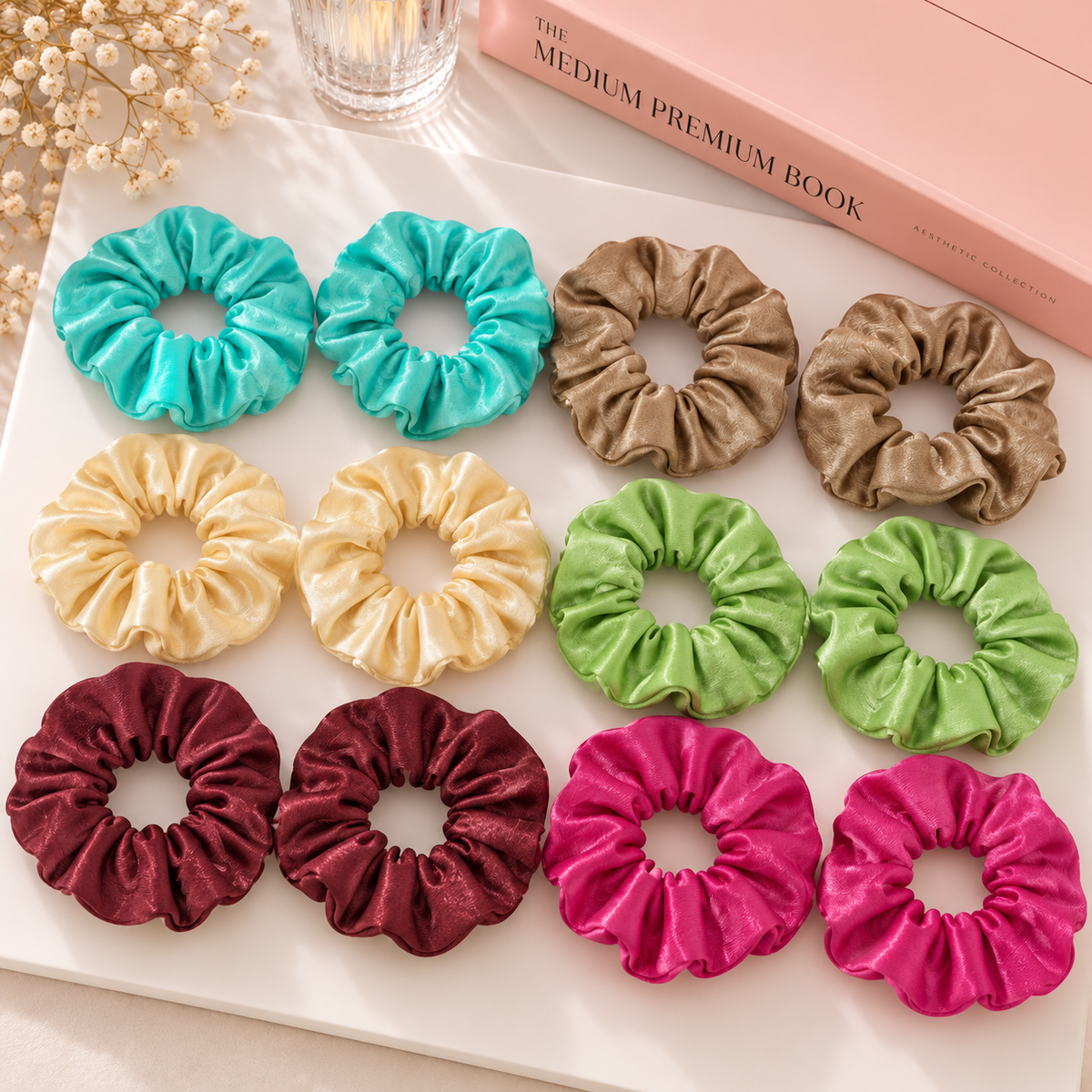 Set of 12 pcs hair scrunchies