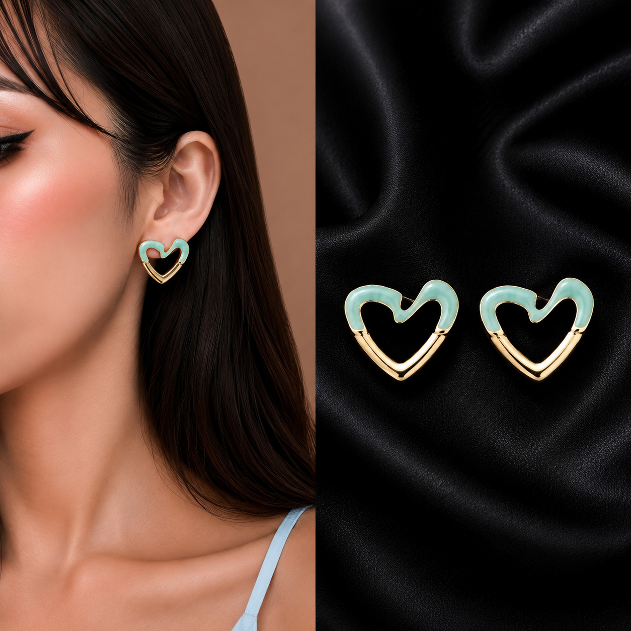 Korean Design Cute Heart Shaped Earring