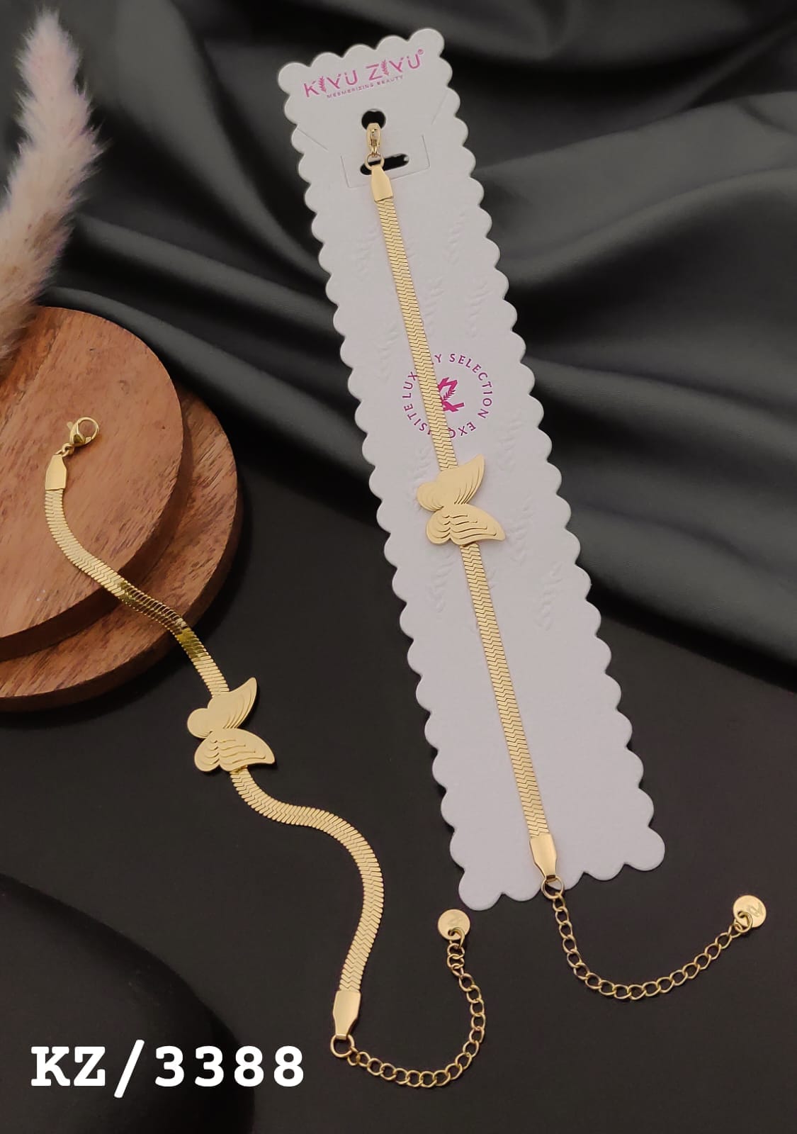 Anti-Tarnish Golden Butterfly Bracelet