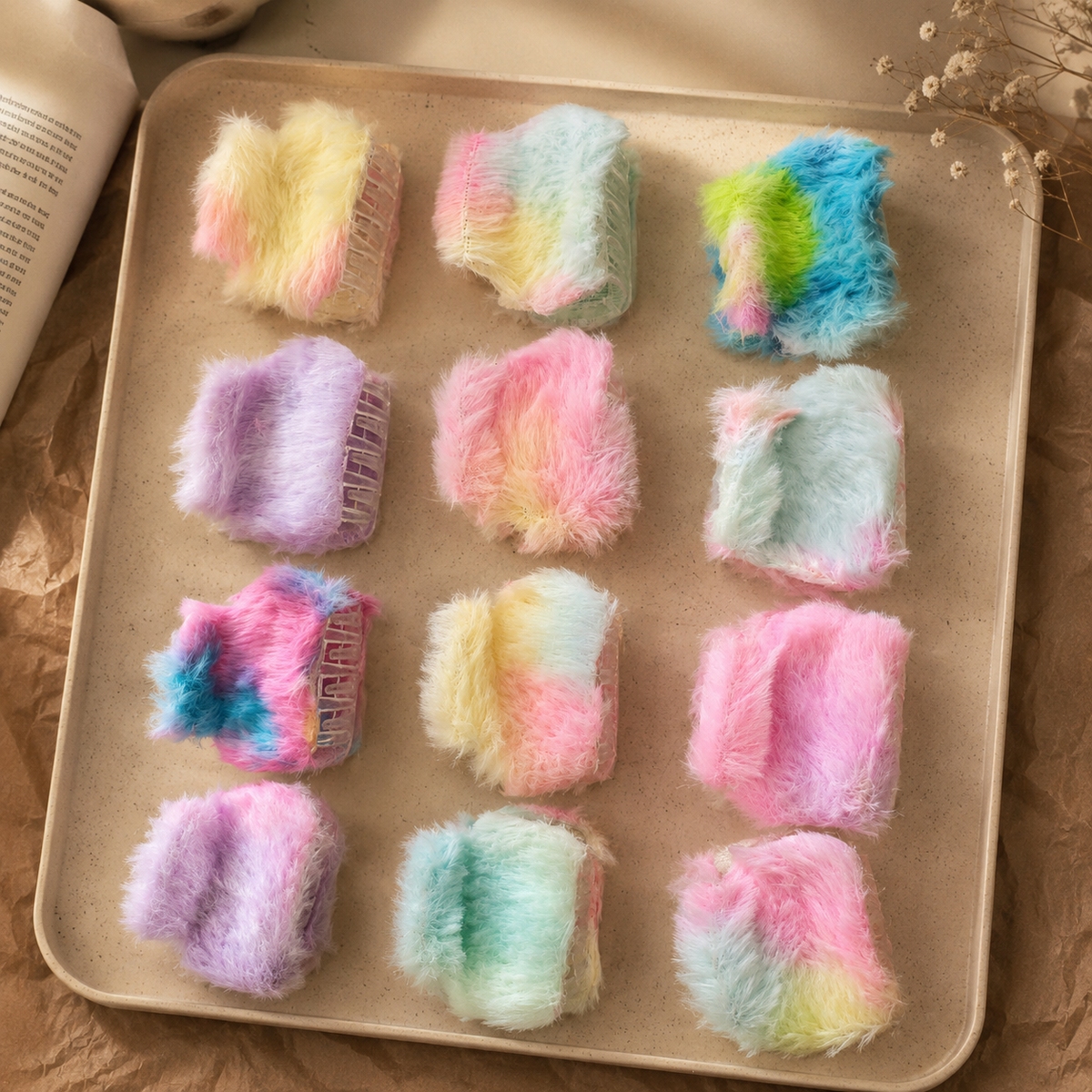 Set of 12 pcs hair clutcher multi colour