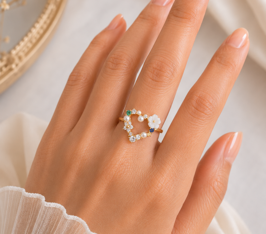 Anti-Tarnish free size ring for women