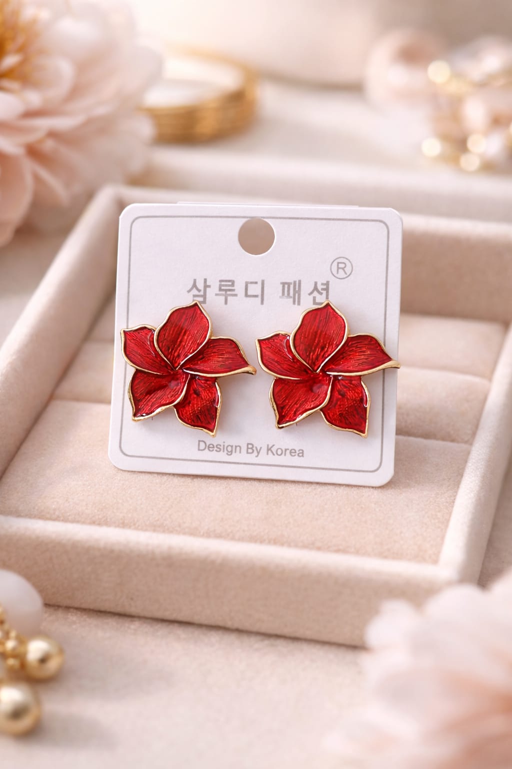 Korean Flower Stud Stylish Earrings for Women & Girls