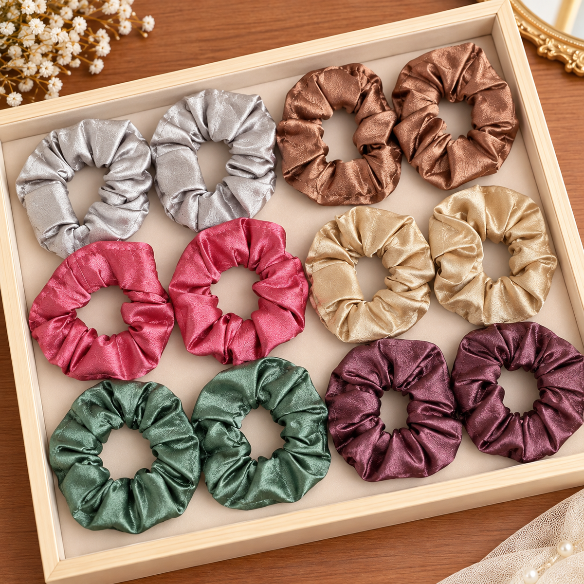 Set of 12 pcs hair scrunchies