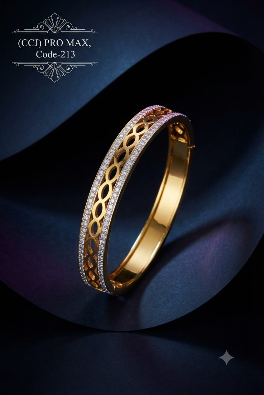 openwork geometric pattern demi fine regular size bracelet