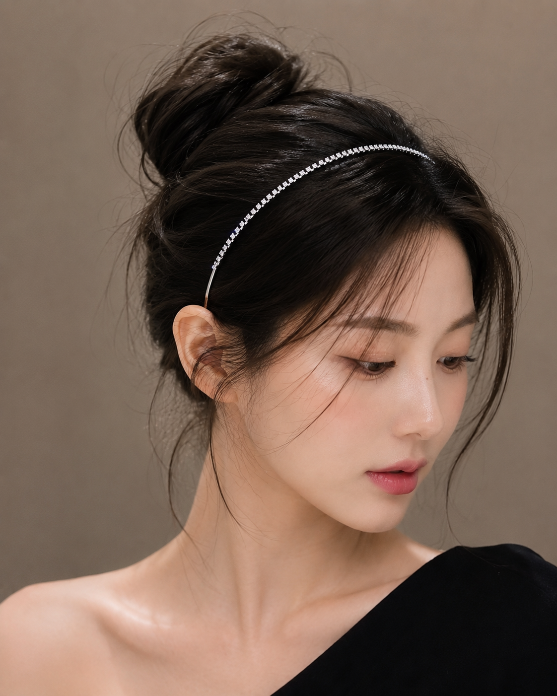 Diamond metal hair band