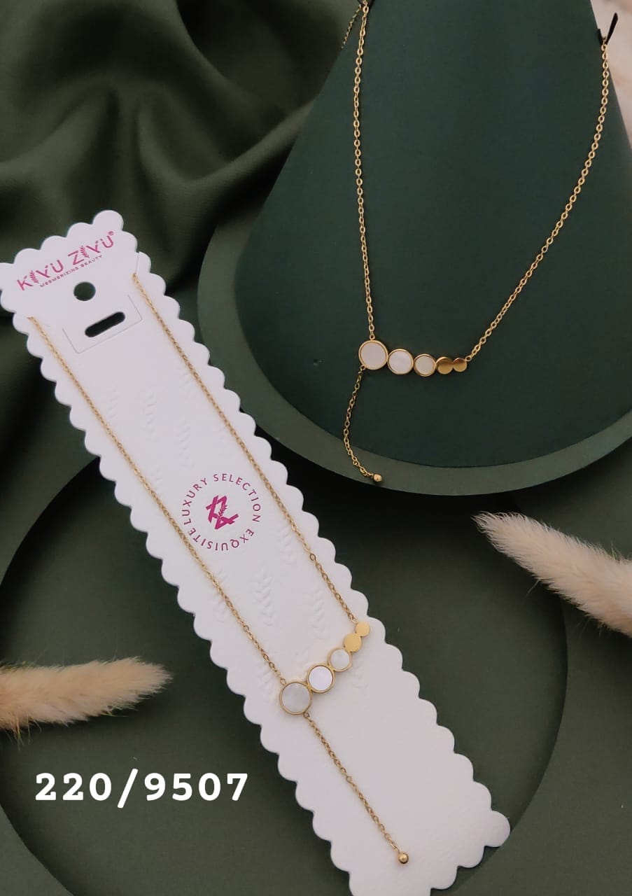 Anti Tarnish Graduated Circle Drop Necklace