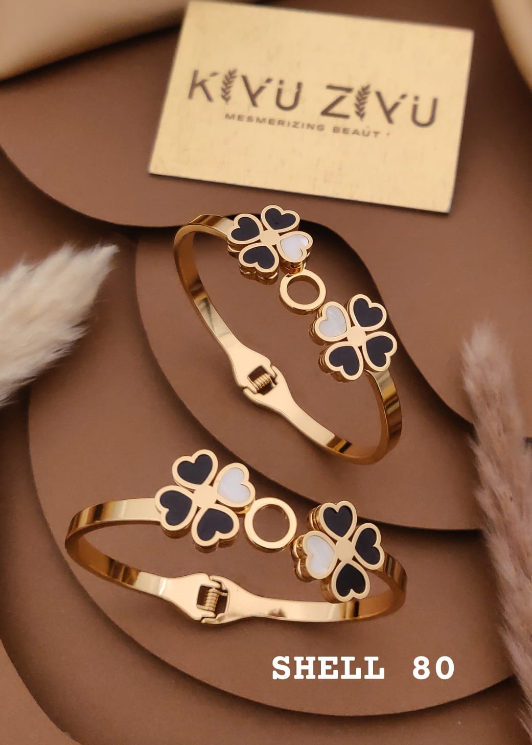 Clover Heart anti tarnished regular size bracelet
